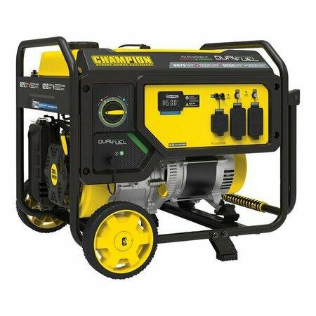 CHAMPION POWER EQUIPMENT Equipment 389 CC Dual Fuel Portable Generator with CO Shield and Wheel Kit 201085 1412185